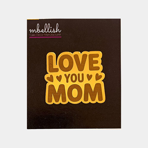 Love you Mom Acrylic Coins/Charms, Size - 2 inches, Pack of 5, SKU - 11564