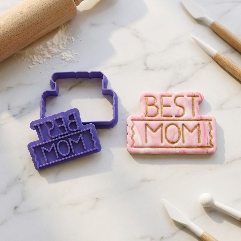 Mother's Day Cookie Cutter & Stamp Set | Fondant, Biscuit & Cookie Decorating Tool - SKU 11583