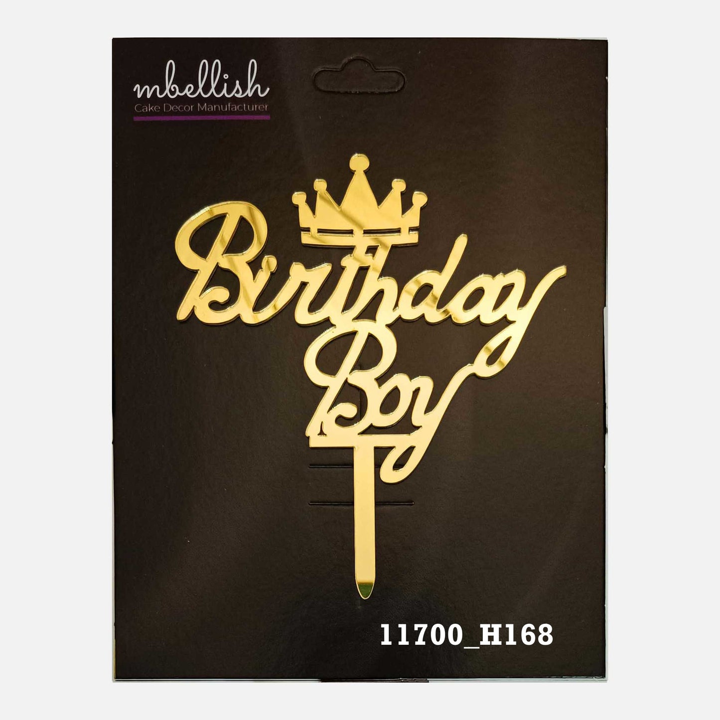 Birthday Boy Premium Acrylic Cake Topper, Medium Size (4 inches), Pack of 1. SKU-11700