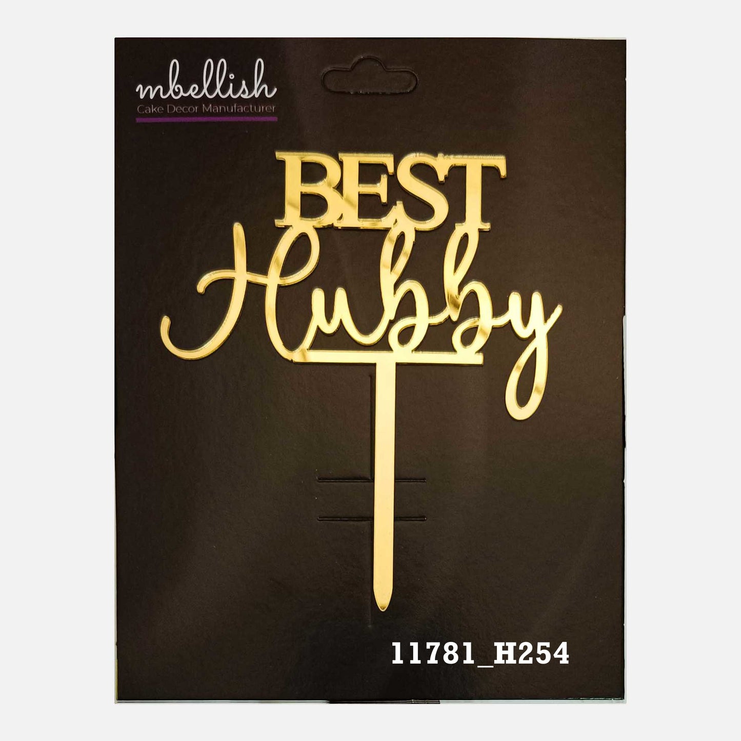 Best Hubby Premium Acrylic Cake Topper, Medium Size (4 inches), Pack of 1. SKU-11781