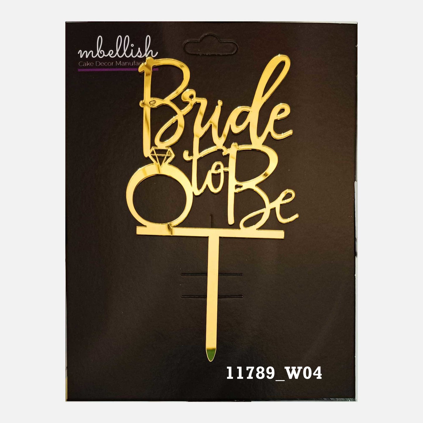Bride to be Premium Acrylic Cake Topper, Medium Size (4 inches), Pack of 1. SKU-11789