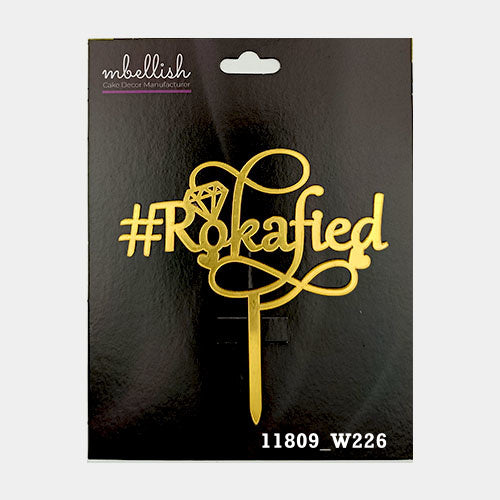 #Rokafied Premium Acrylic Cake Topper, Medium Size (4 inches), Pack of 1. SKU-11809