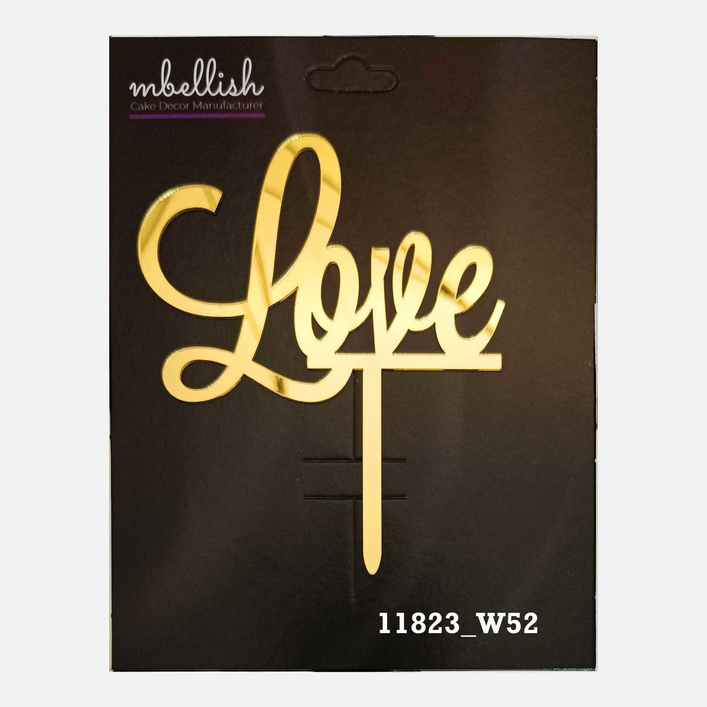 Love Premium Acrylic Cake Topper, Medium Size (4 inches), Pack of 1. SKU-11823
