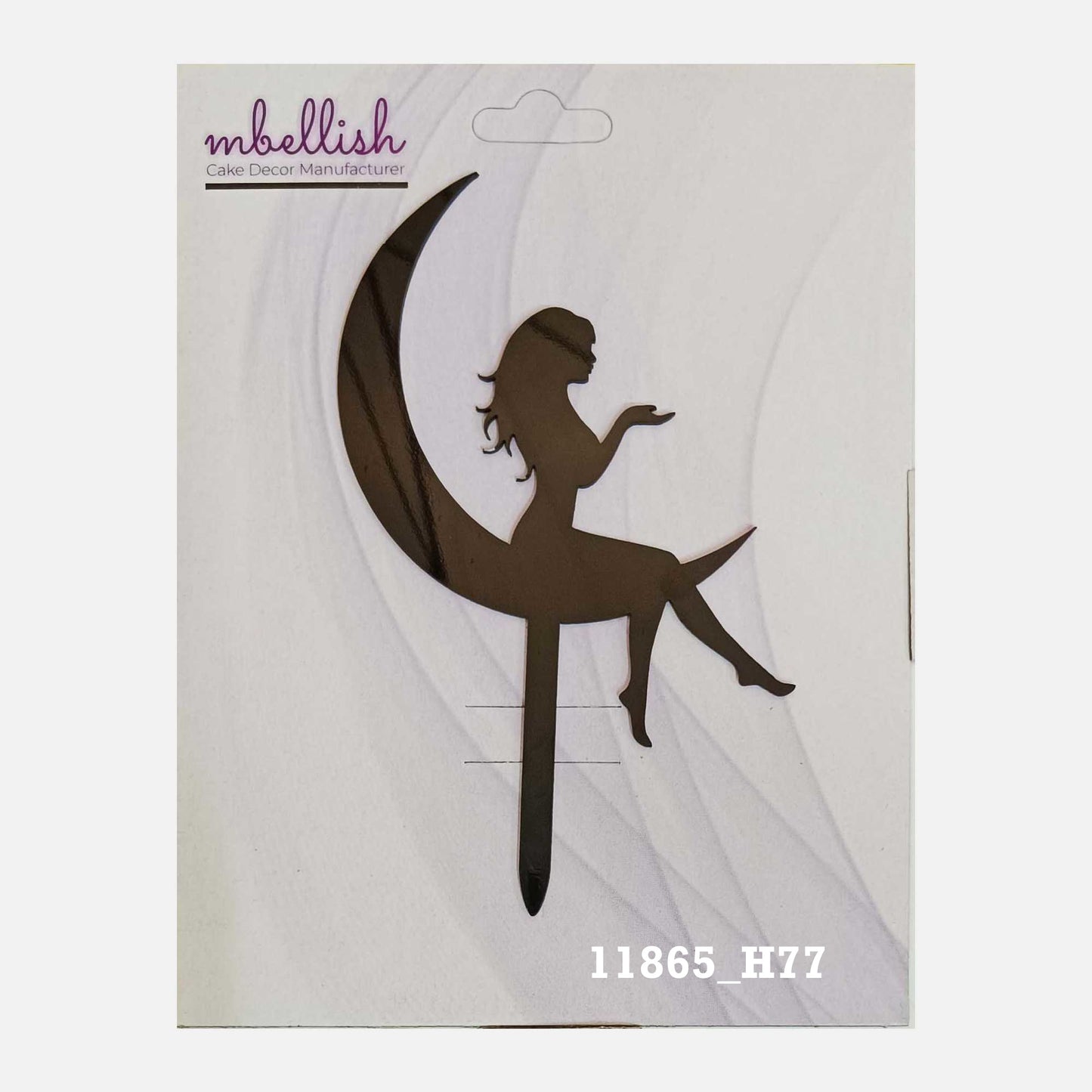 Women Silhouette Premium Acrylic Cake Topper, Medium Size (4 inches), Pack of 1. SKU-11865