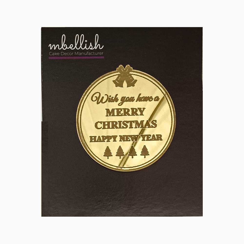 Merry Christmas Acrylic Coins/Charms, Size - 2 inches, Pack of 5, SKU - AC11078