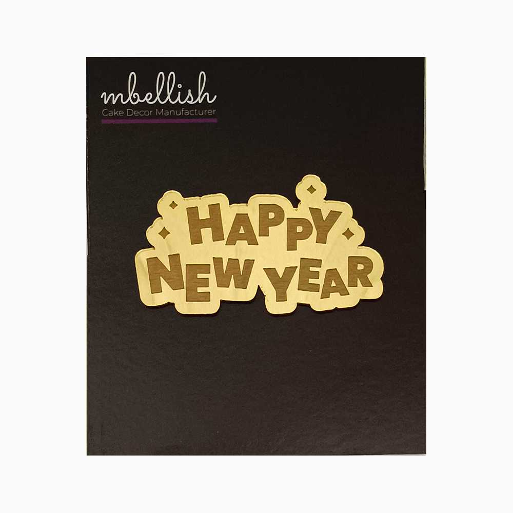 Happy New Year Acrylic Coins/Charms, Size - 2 inches, Pack of 5, SKU - AC11082