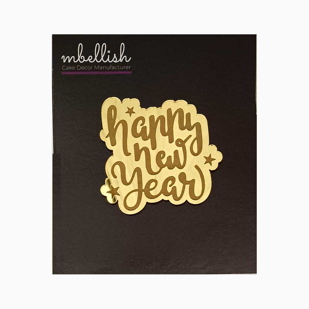 Happy New Year Acrylic Coins/Charms, Size - 2 inches, Pack of 5, SKU - AC11083