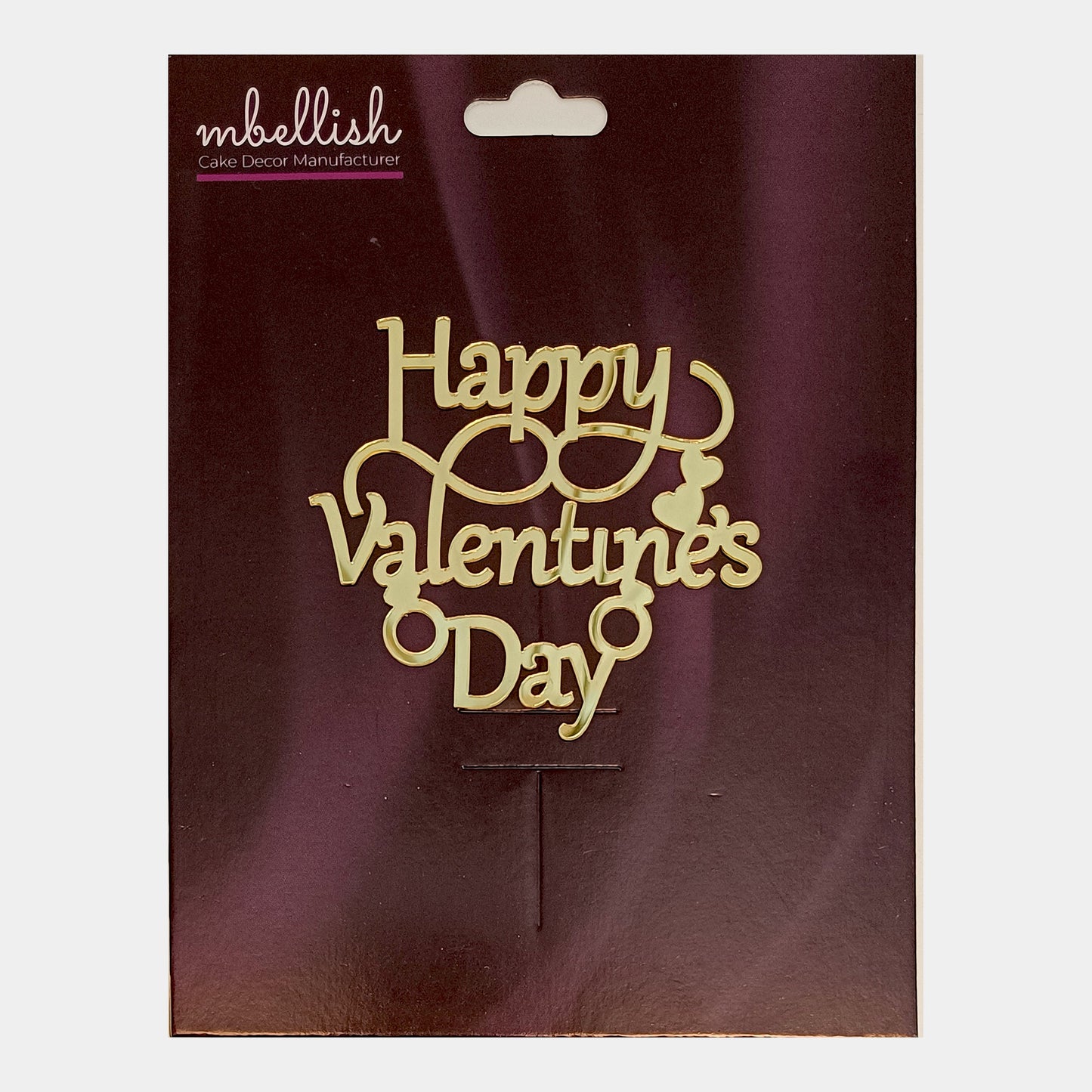 Happy Valentine's Day Acrylic Sticker, Size -3.75/4 in ~, Pack of 5, Sku - AS11237