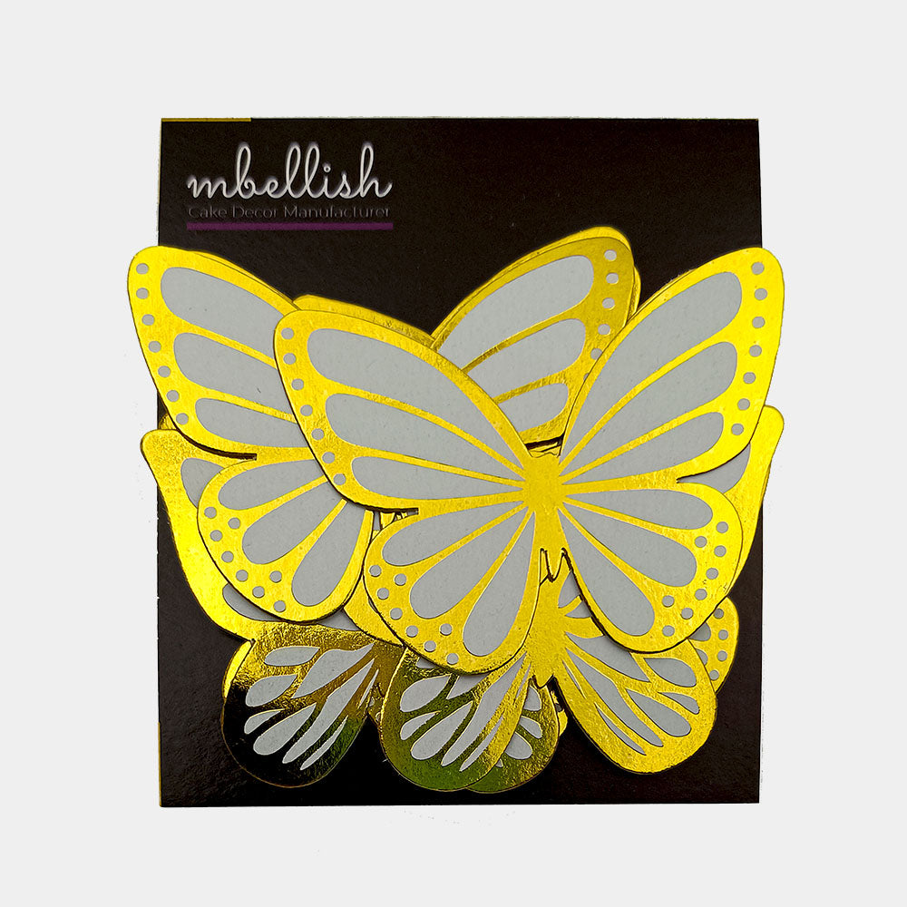 Cardstock Butterfly Cake Decorations – 10 Pcs Pack, 8 Colors, Assorted Designs (2.5 Inch) – Non-Edible Toppers for Cakes & Cupcakes