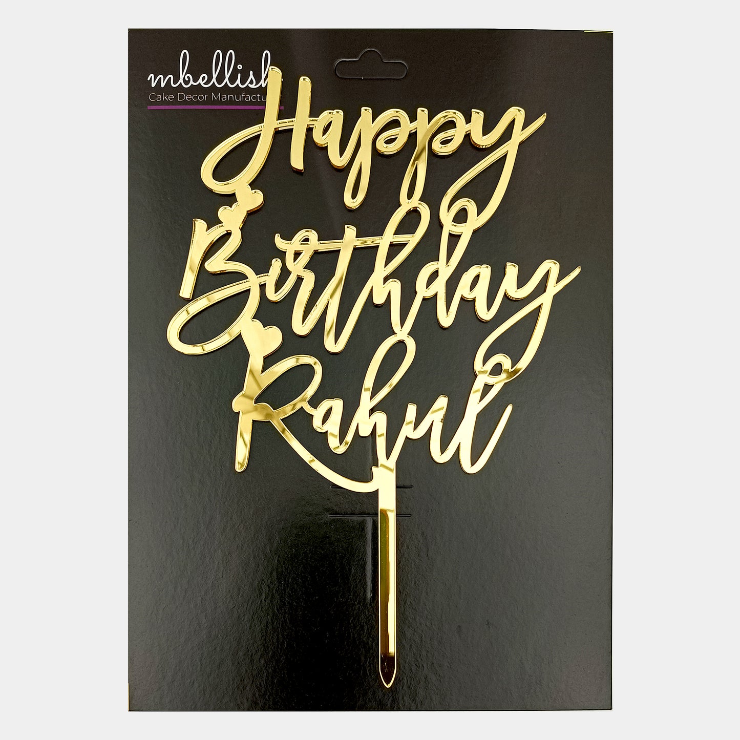 Personalized Happy Birthday Acrylic Cake Topper - CBA01