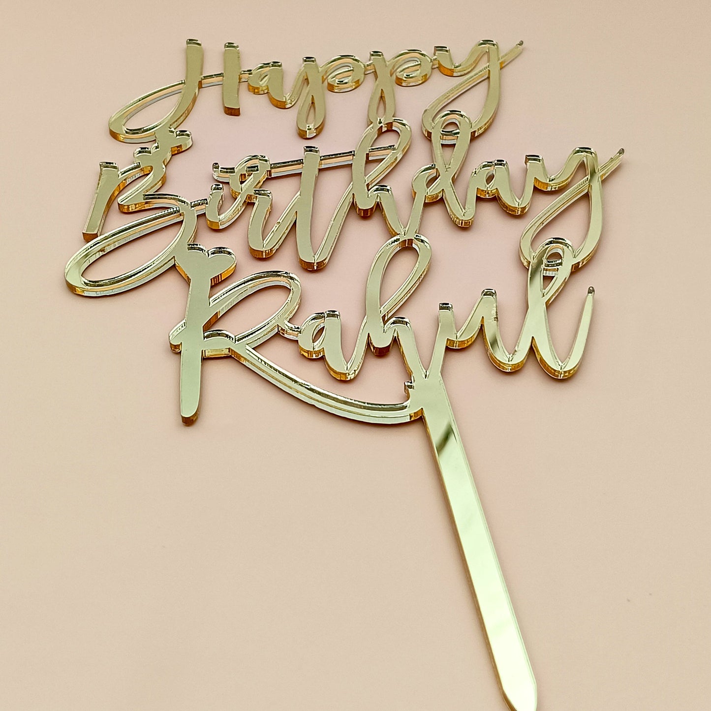 Personalized Happy Birthday Acrylic Cake Topper - CBA01