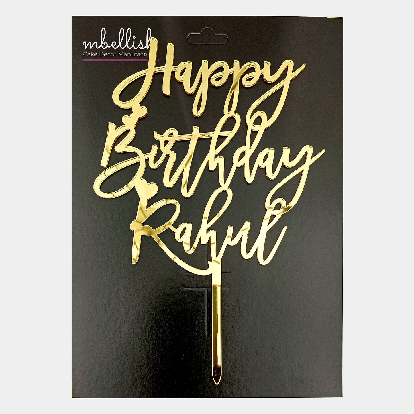 Personalized Happy Birthday Acrylic Cake Topper - CBA01