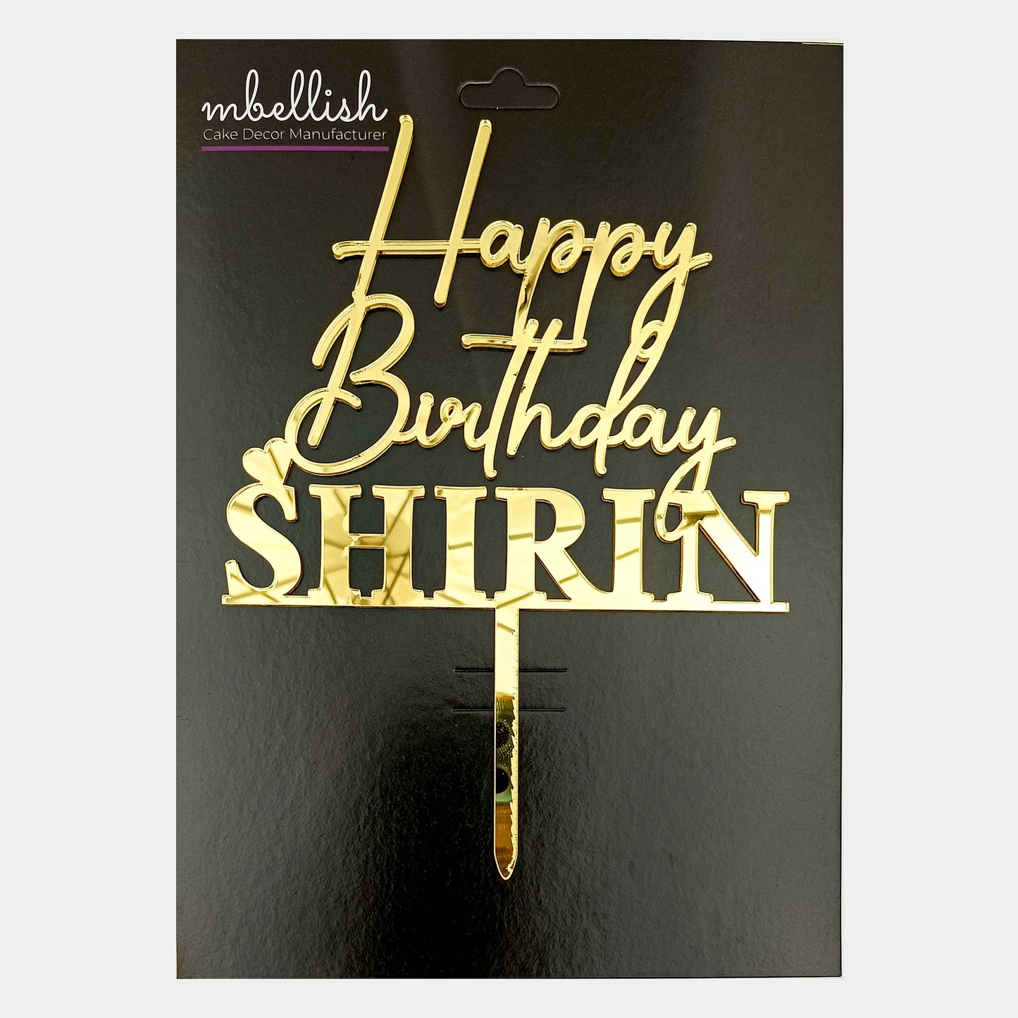 Personalized Happy Birthday Acrylic Cake Topper - CBA03