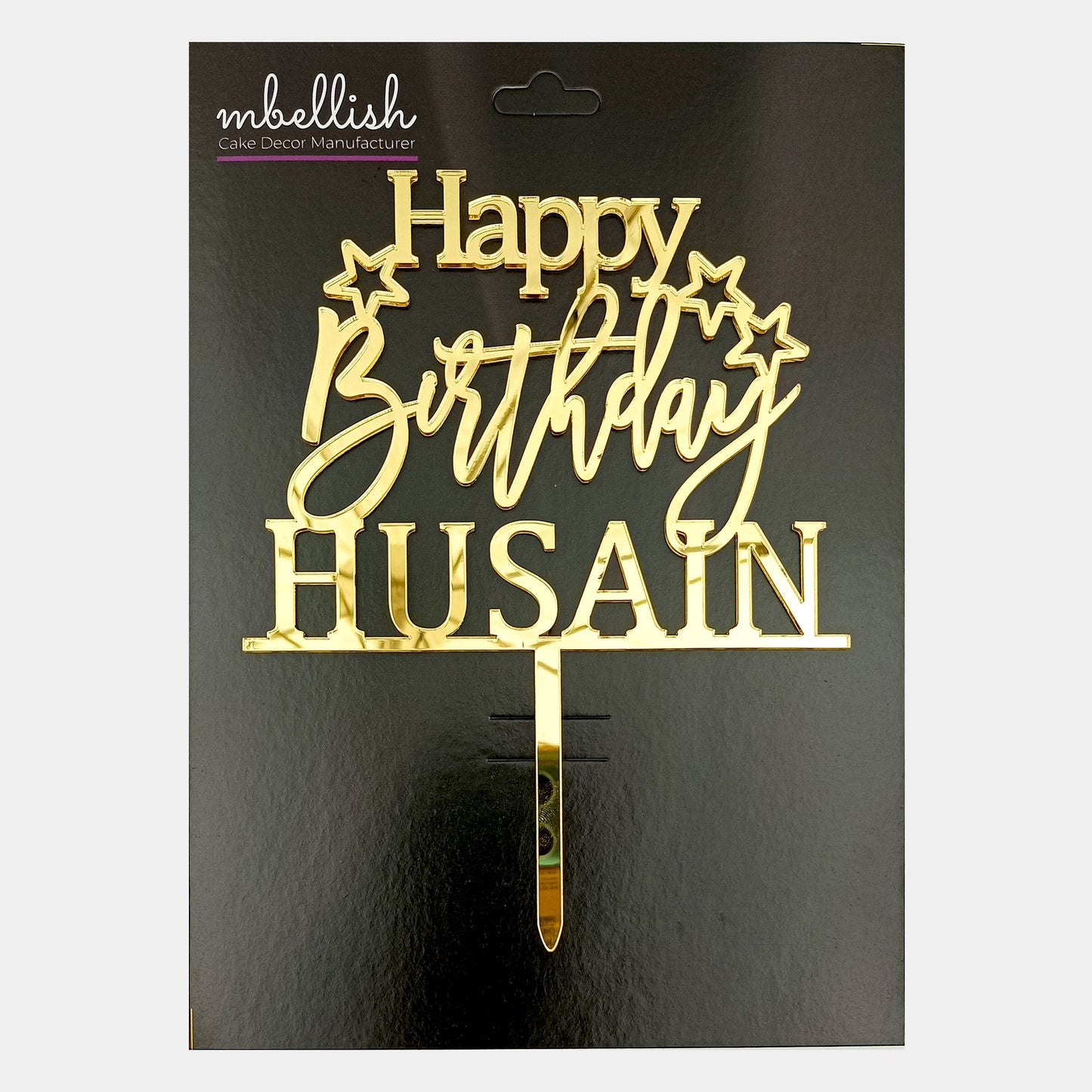 Personalized Happy Birthday Acrylic Cake Topper - CBA07
