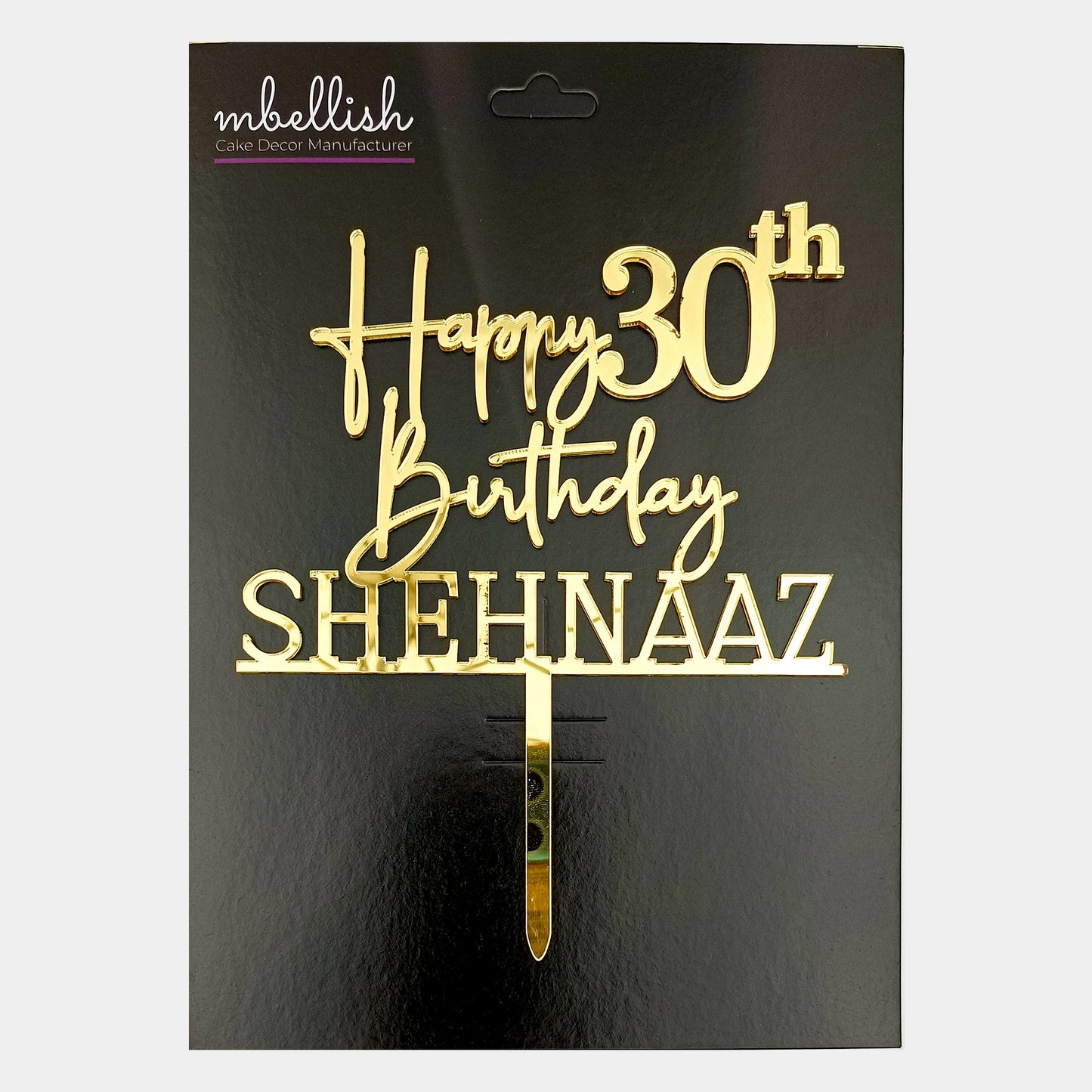 Personalized Happy Birthday Acrylic Cake Topper - CBA10