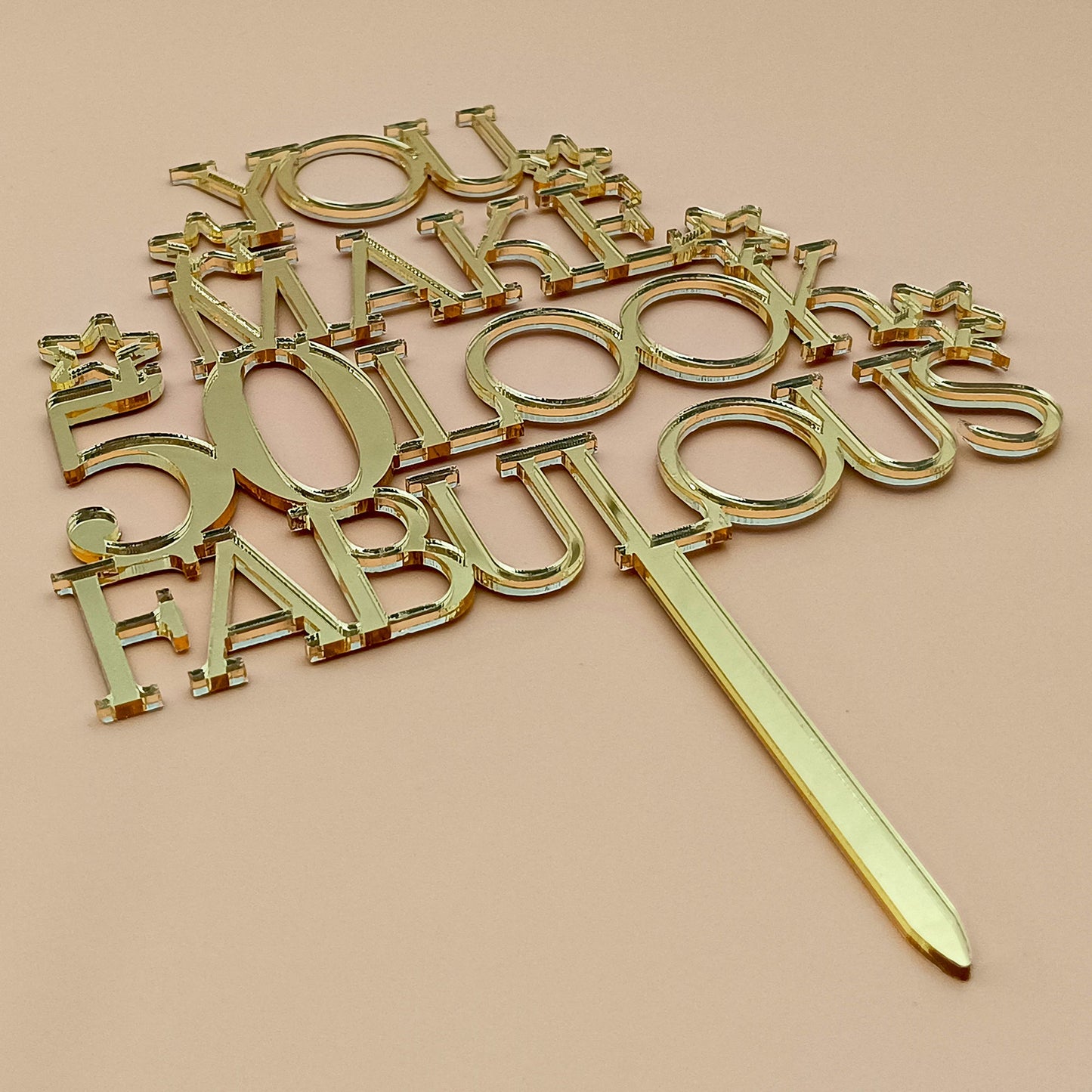 Personalized Happy Birthday Acrylic Cake Topper - CBA15