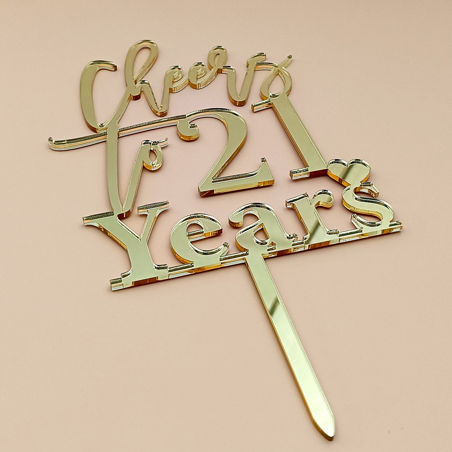 Personalized Happy Birthday Acrylic Cake Topper - CBA16