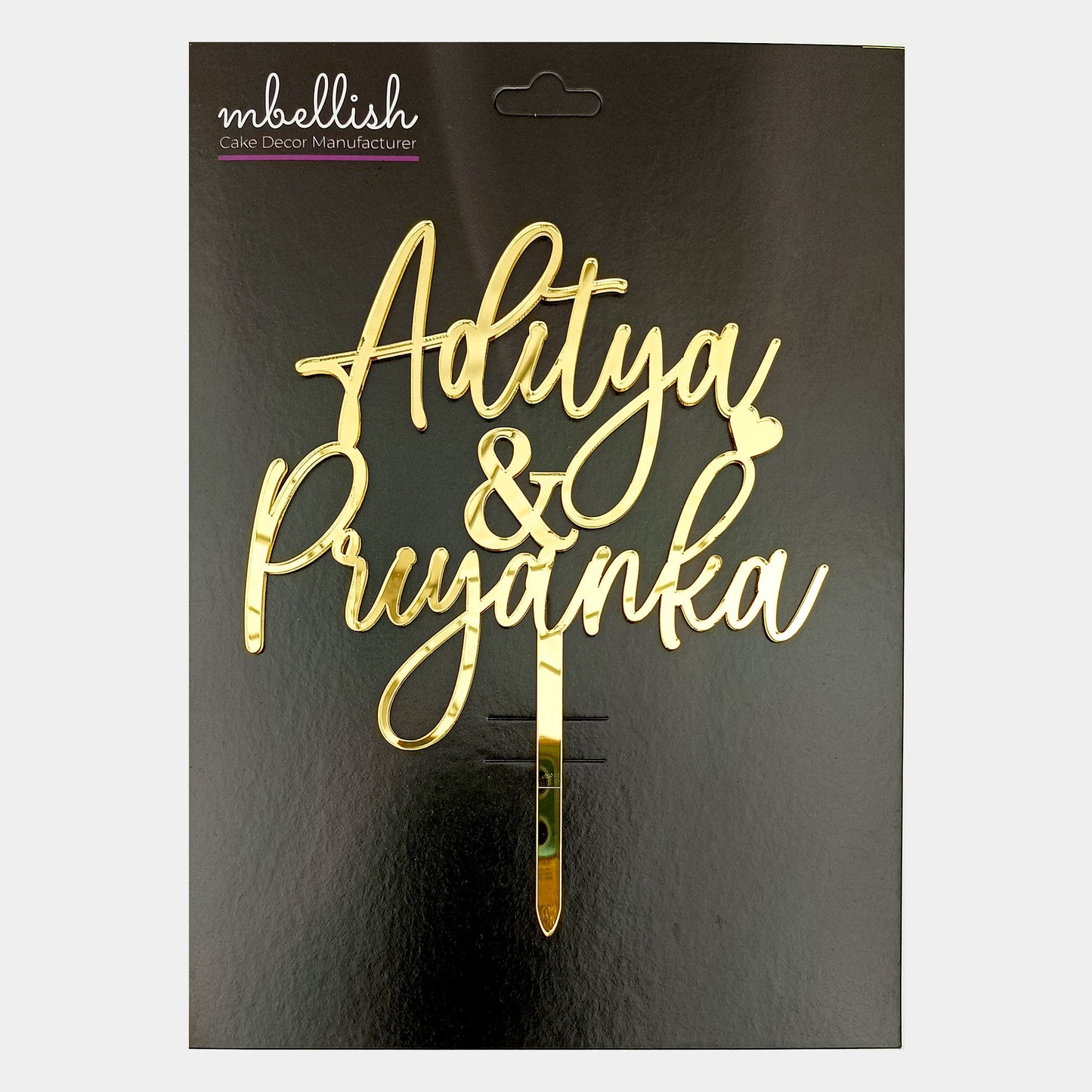 Personalized Wedding/Anniversary Acrylic Cake Topper - CWA02