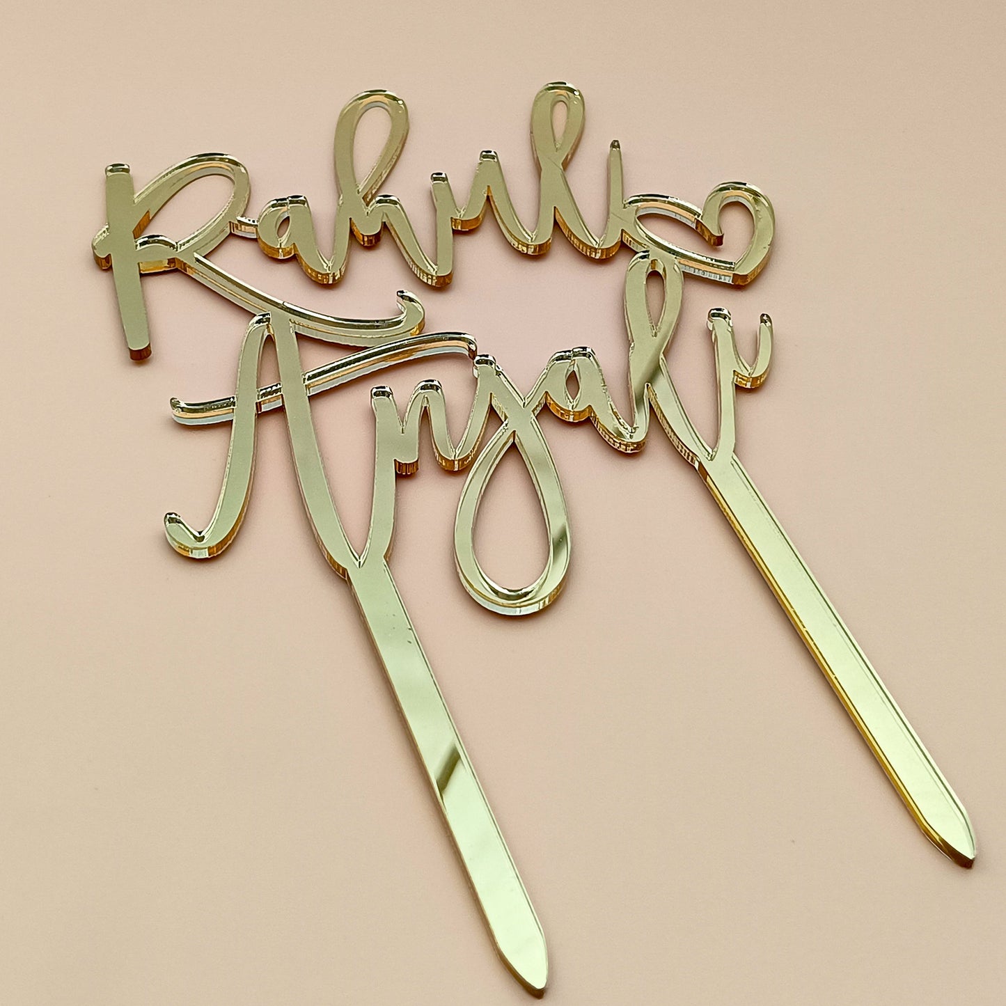 Personalized Wedding/Anniversary Acrylic Cake Topper - CWA07