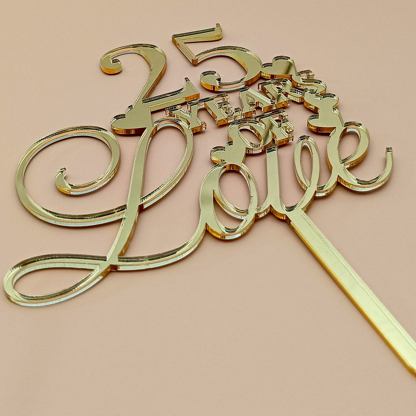Personalized Wedding/Anniversary Acrylic Cake Topper - CWA10