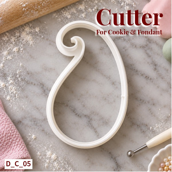 Paisley Cutter Size- 3 Inch | Diwali Cookie & Fondant Cutter for Cake Decoration. SKU - D_C_05