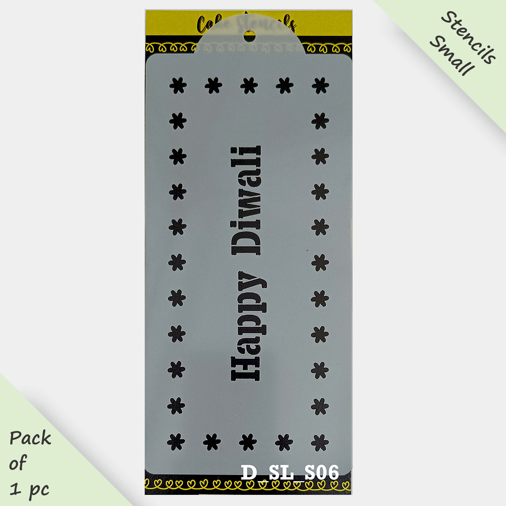 Diwali Stencil Design Size - 4 x 12 inches ~ Pack of 1, Sku - D_SL_S06