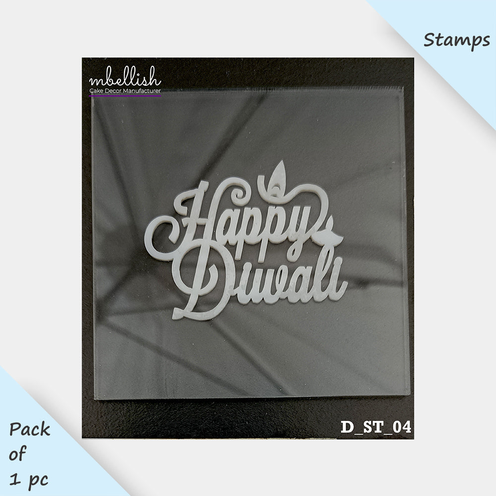 Diwali Acrylic Stamp, Size - 3 inches, Pack of 1, Sku - D_ST_04