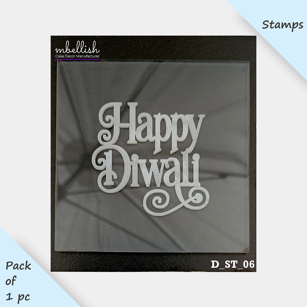 Diwali Acrylic Stamp, Size - 3 inches, Pack of 1, Sku - D_ST_06