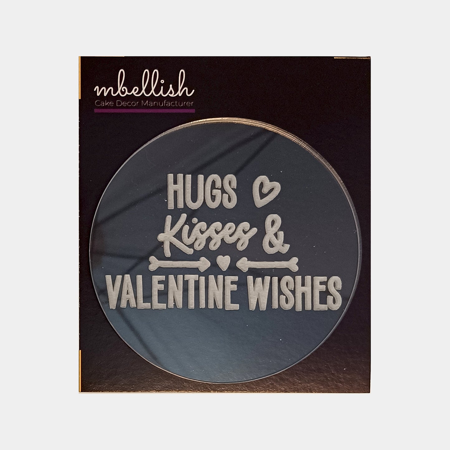 Hugs kisses Valentine wishes Embosser, Size-3", Pack of 1, Sku - EM11227