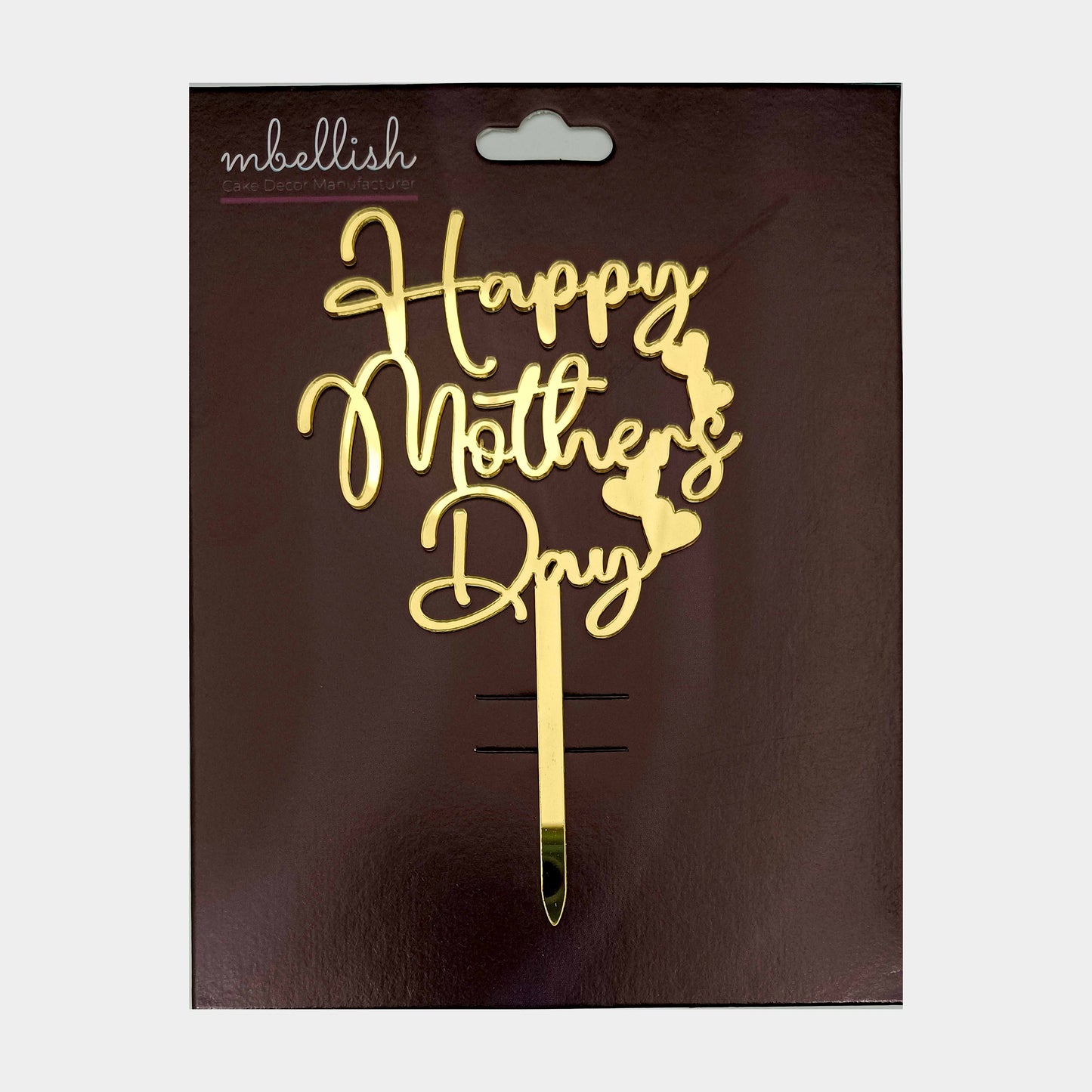 Mother's Day Acrylic Cake Topper, Size - Medium, Pack of 1, SKU-md254t003