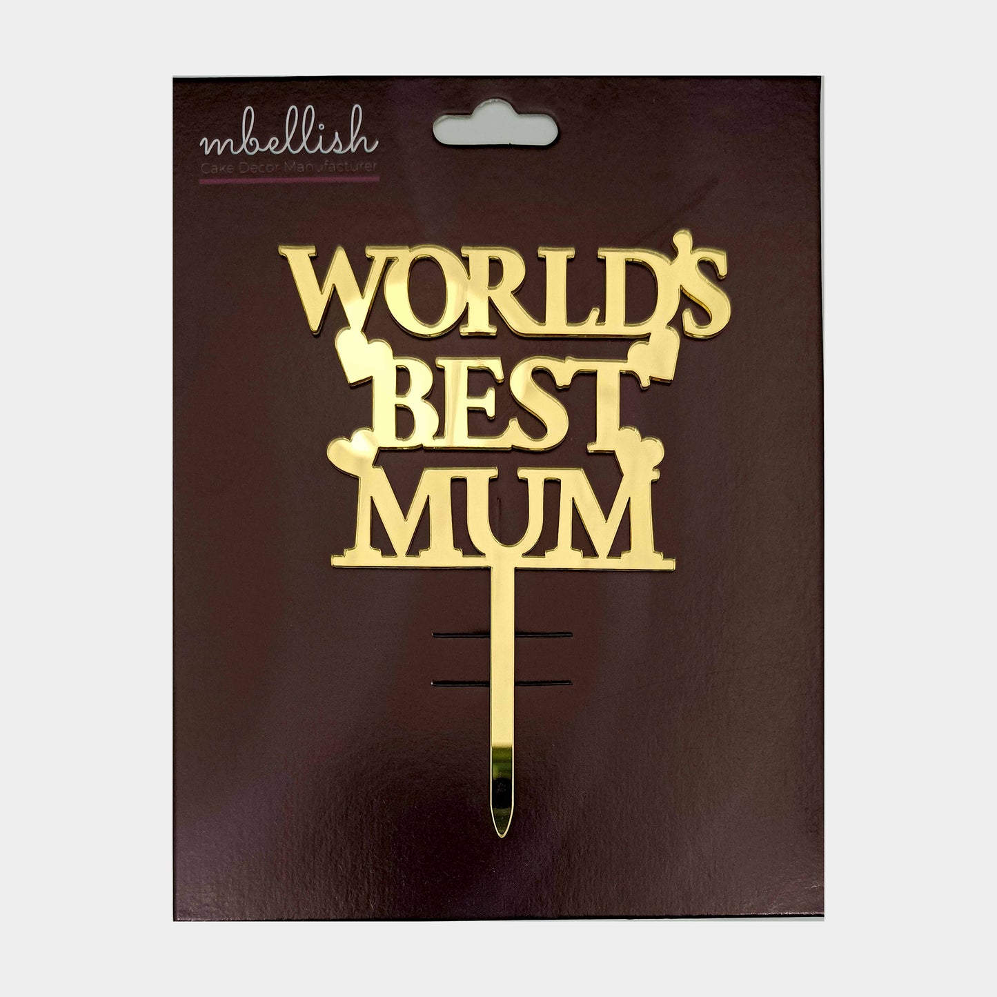 Mother's Day Acrylic Cake Topper, Size - Medium, Pack of 1, SKU-md254t004