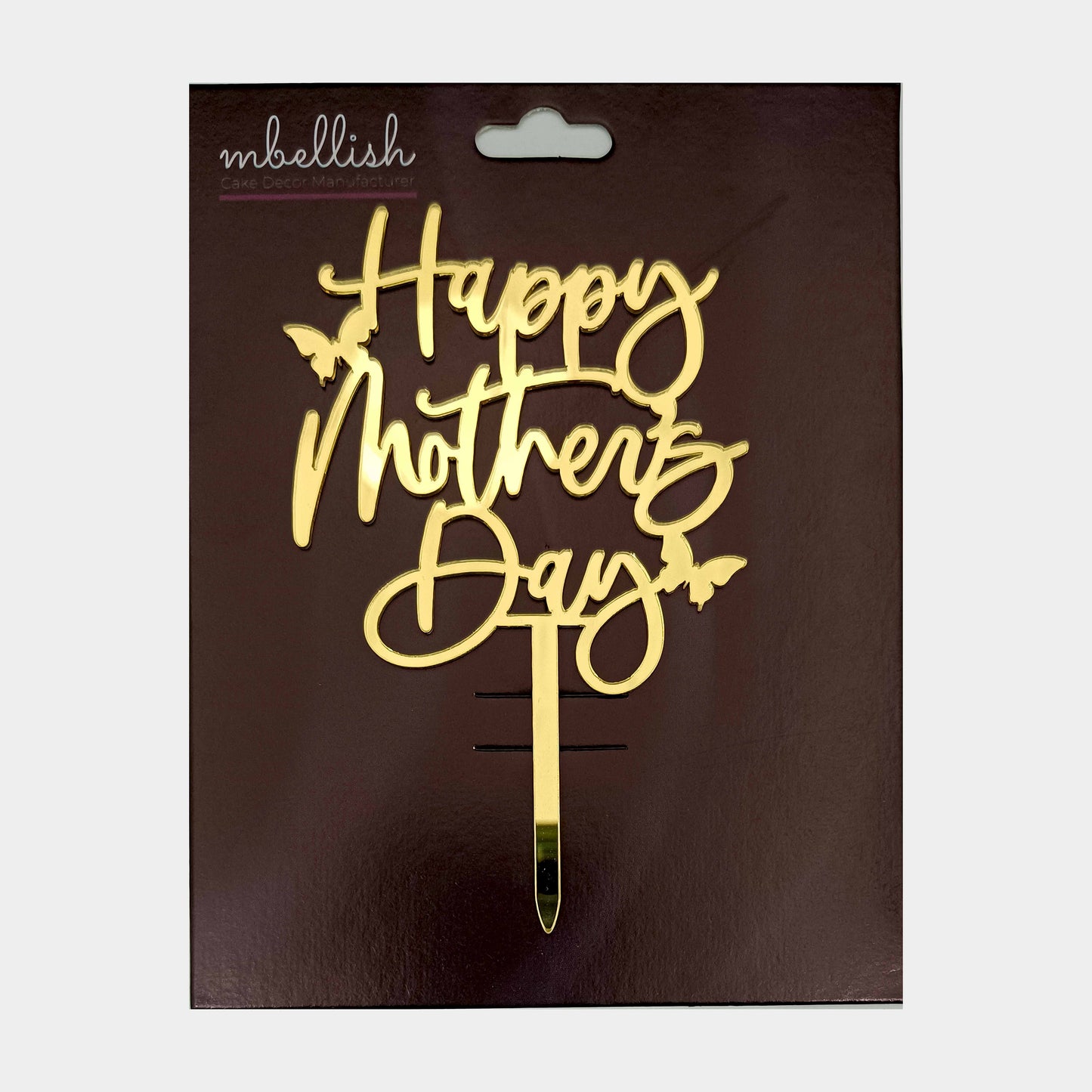 Mother's Day Acrylic Cake Topper, Size - Medium, Pack of 1, SKU-md254t005
