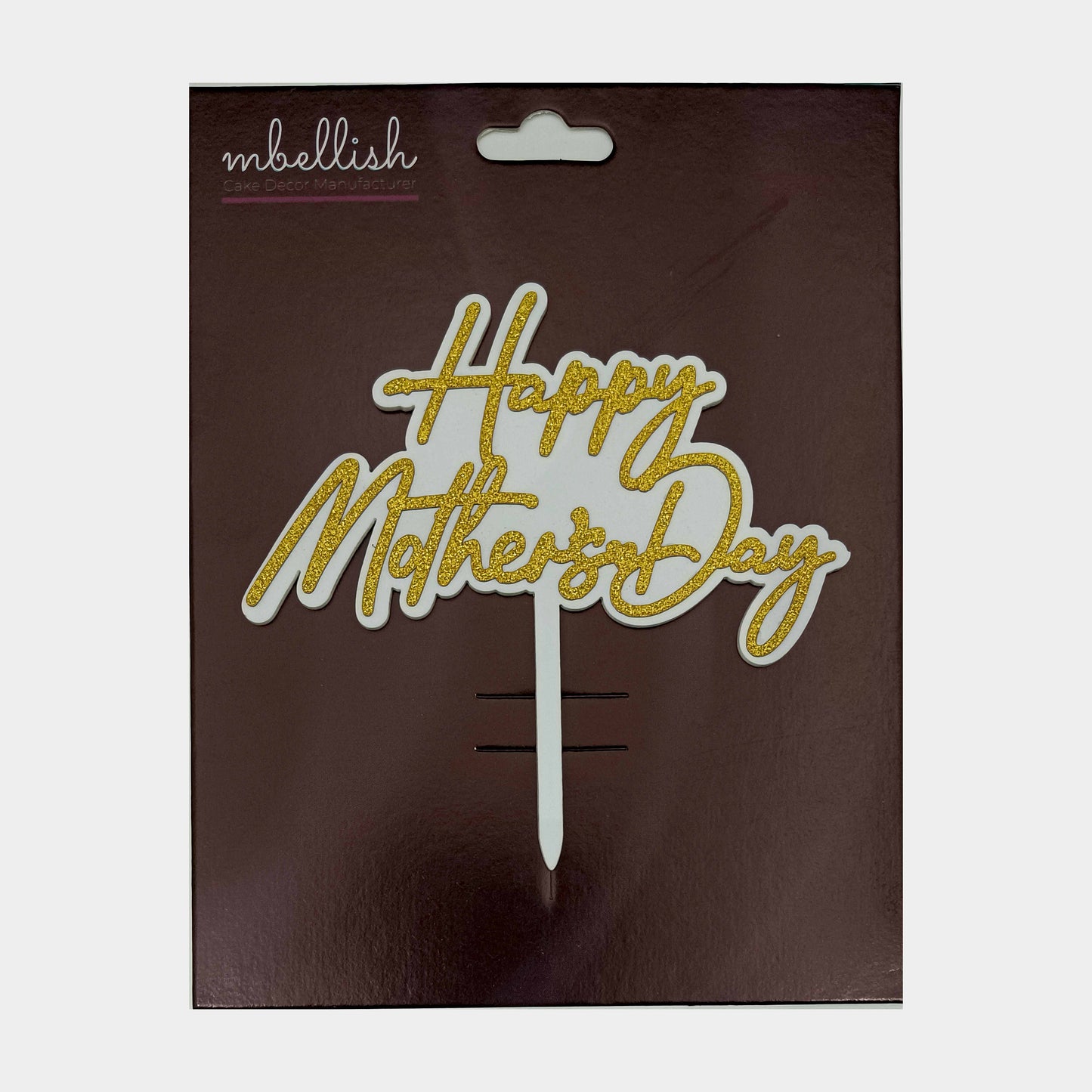 Mother's Day Acrylic Cake Topper Premium Double Layer, Size - Medium, pack of 1, Sku-MD25DLT002