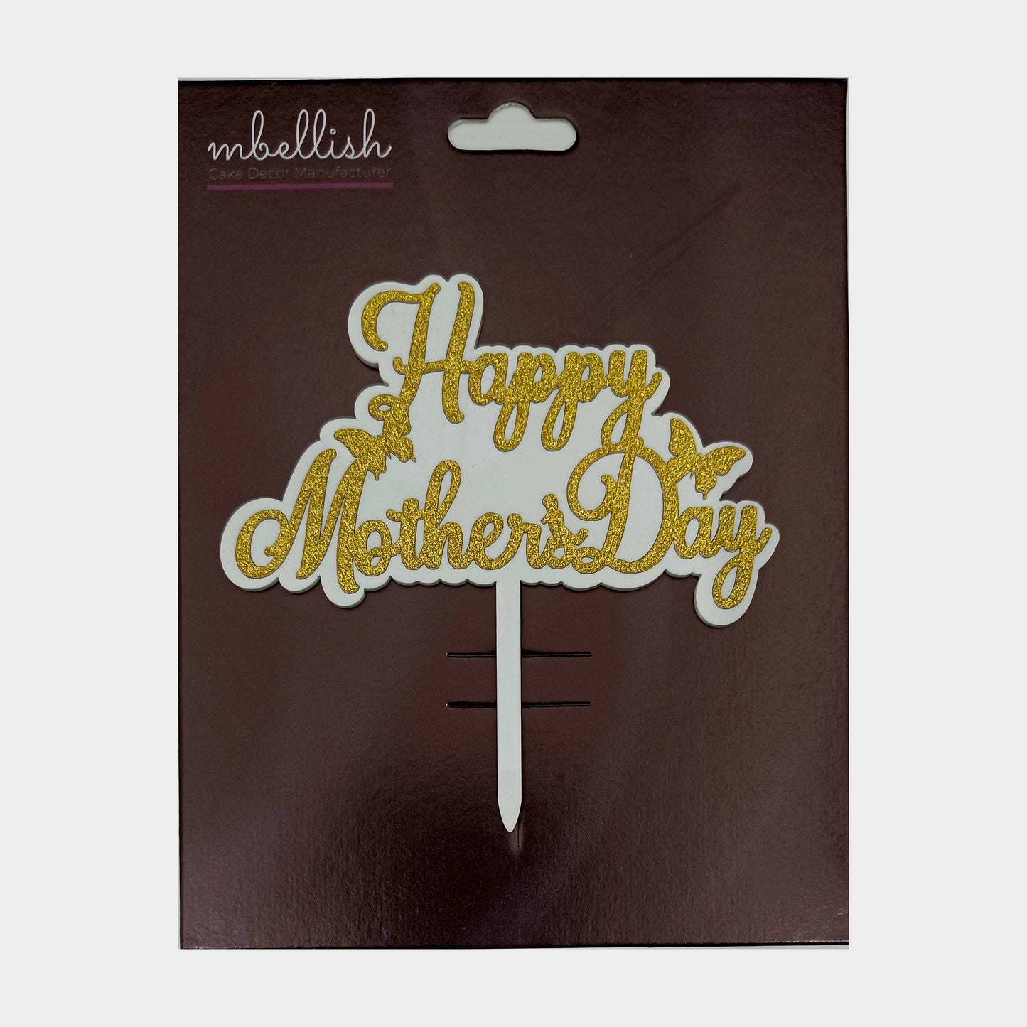 Mother's Day Acrylic Cake Topper Premium Double Layer, Size - Medium, pack of 1, Sku-MD25DLT003