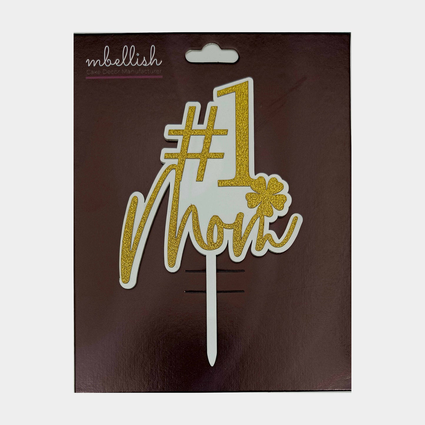 Mother's Day Acrylic Cake Topper Premium Double Layer, Size - Medium, pack of 1, Sku-MD25DLT004