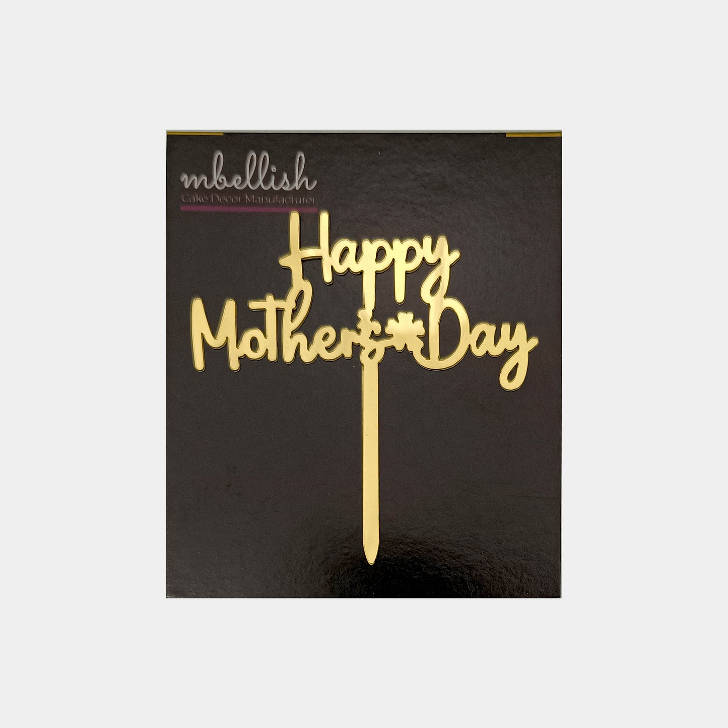 Mother's Day Acrylic Cake Topper, Size - Small, Pack of 10, SKU-MD25TR001