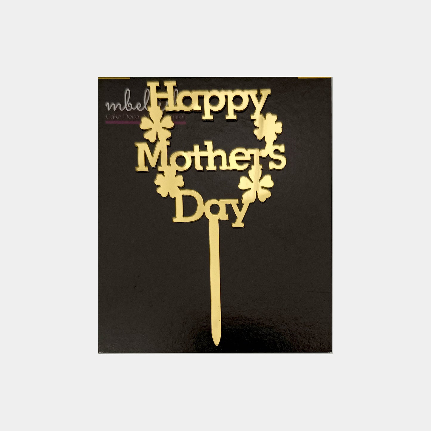 Mother's Day Acrylic Cake Topper, Size - Small, Pack of 10, SKU-MD25TR003