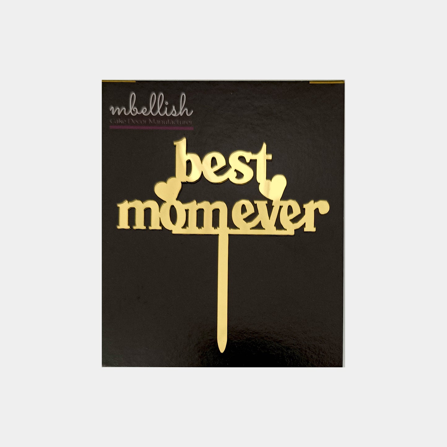 Mother's Day Acrylic Cake Topper, Size - Small, Pack of 10, SKU-MD25TR005