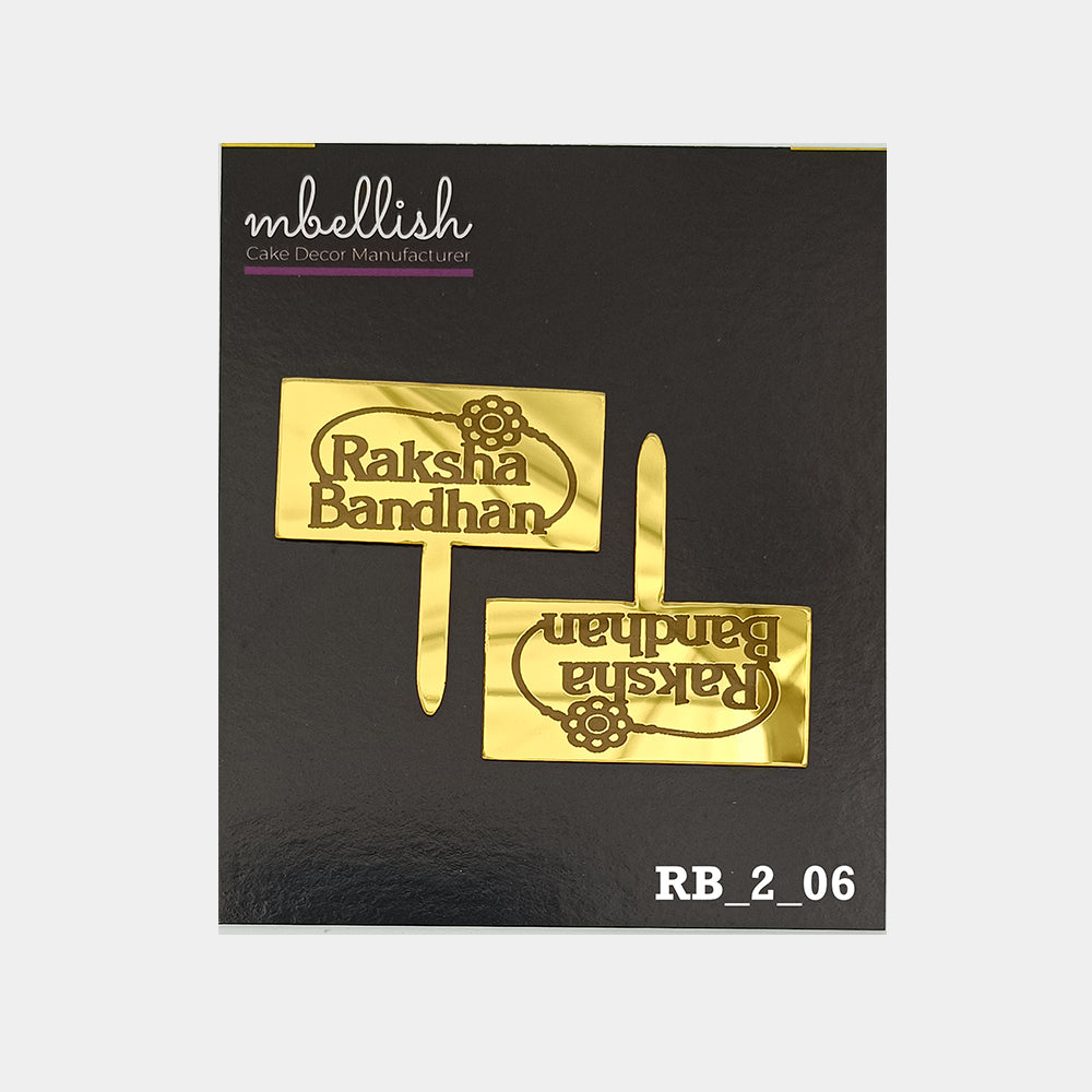 Raksha Bandhan, Acrylic Cake Topper, Size - Small, Pack of 20, SKU- RB_2_06
