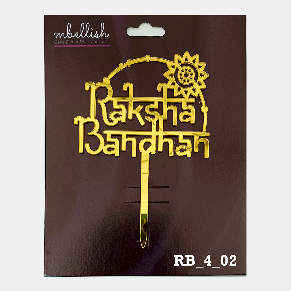 Rakhsha Bandhan Acrylic Cake Topper, Size - Medium, Pack of 1, SKU- RB_4_02
