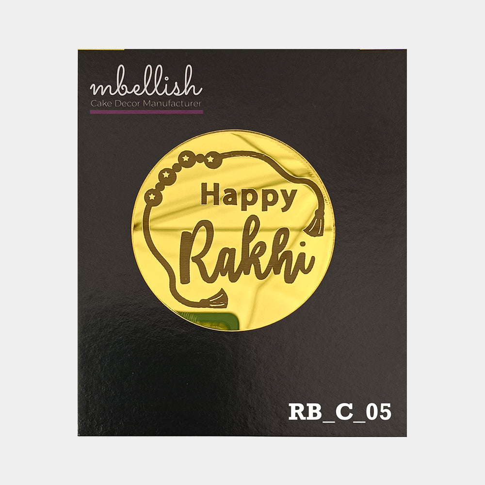 Happy Rakhi Acrylic Coins/Charms, Size - 2 inches, Pack of 5, SKU - RB_C_05