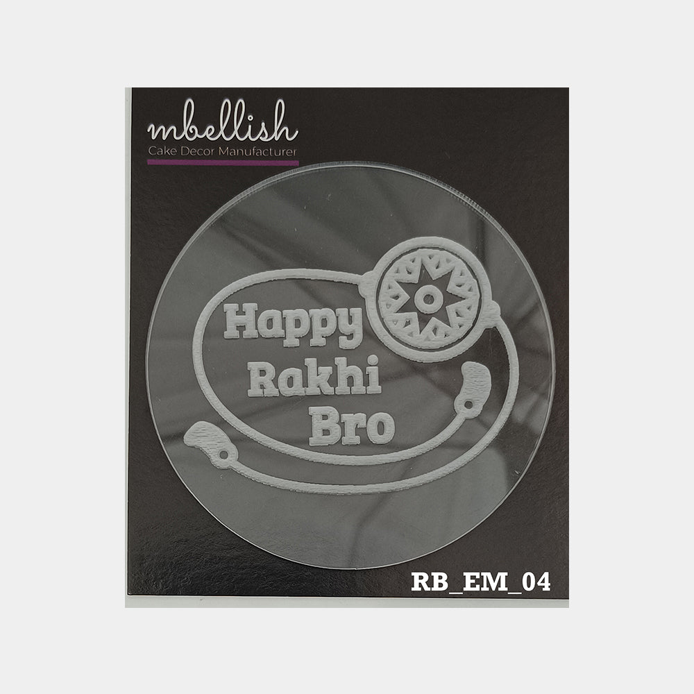 Happy Rakhi Bro Embosser, Size-3", Pack of 1, Sku - RB_EM_04