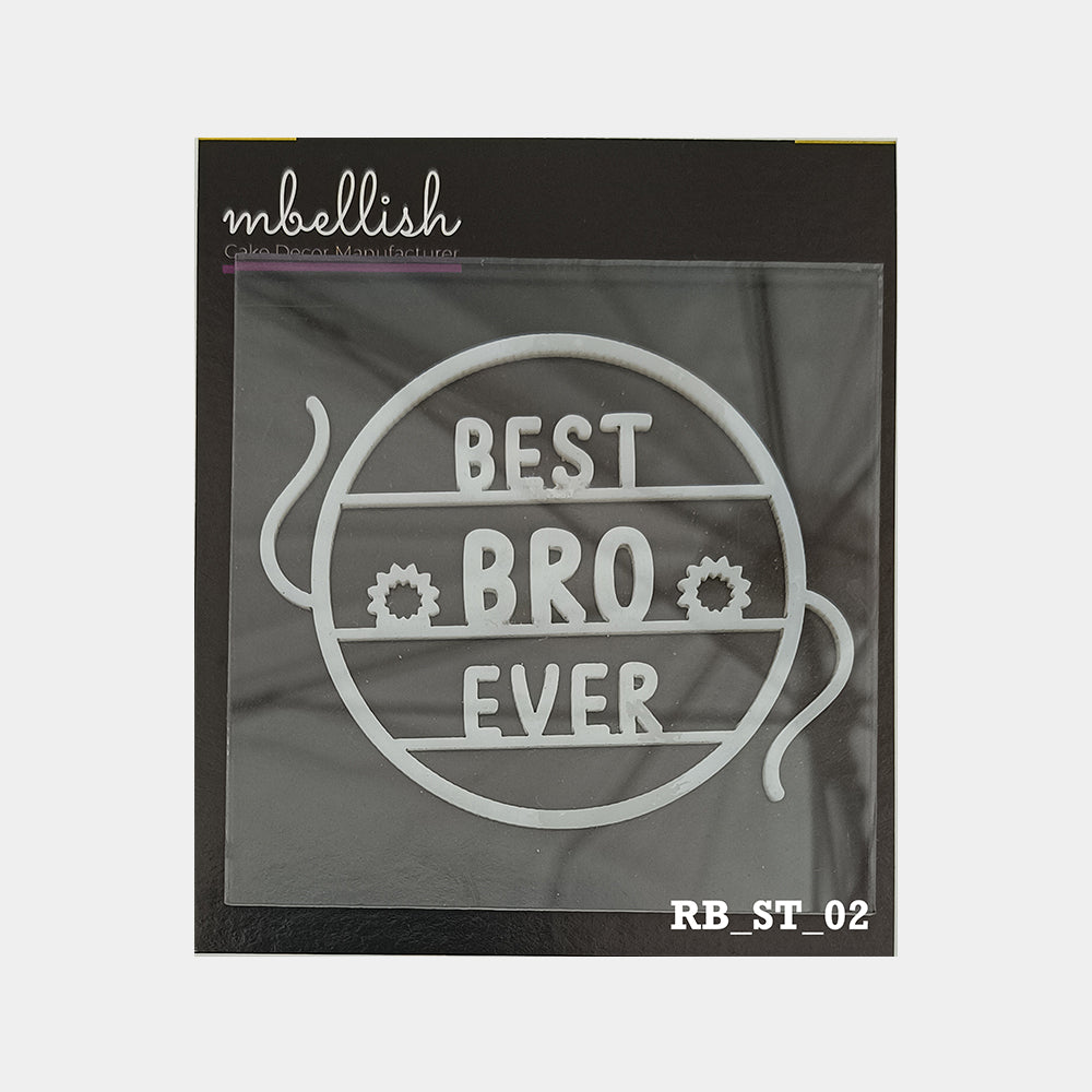 Best Bro Ever Acrylic Stamp, Size - 3", Pack of 1, Sku - RB_ST_02
