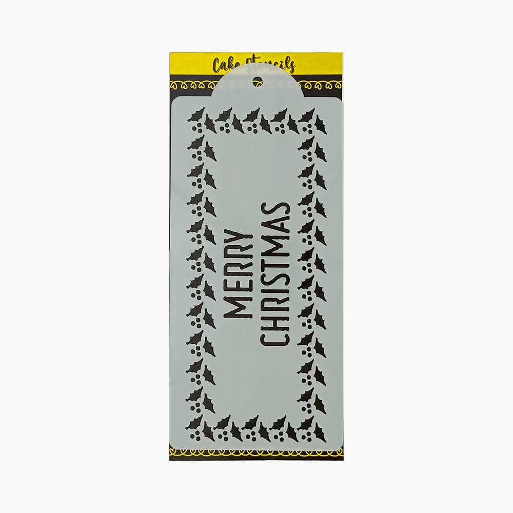 Merry Christmas Stencil Design Size – 3.75 x 7.5 inches ~ Pack of 1, Sku - SL11156
