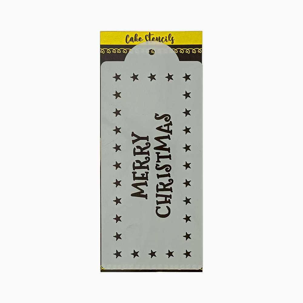 Merry Christmas Stencil Design Size – 3.75 x 7.5 inches ~ Pack of 1, Sku - SL11162
