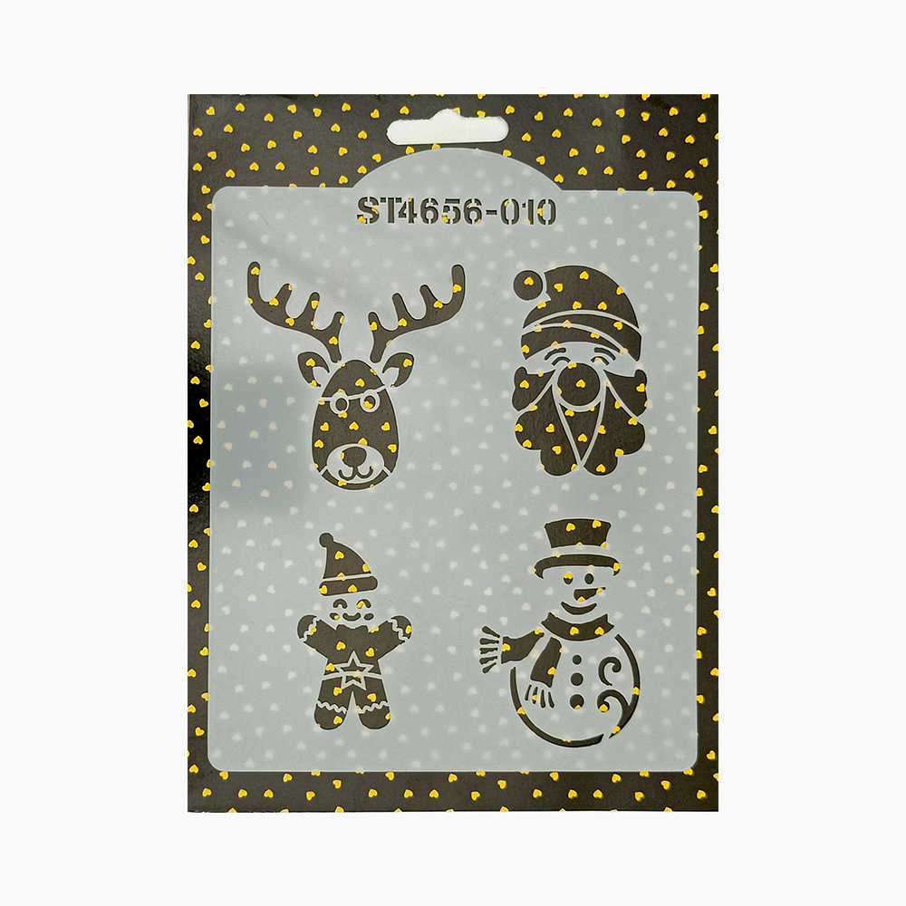 Santa snowman Stencil Design Size – 4.5 x 5.5 inches ~ Pack of 1, Sku - SL11166