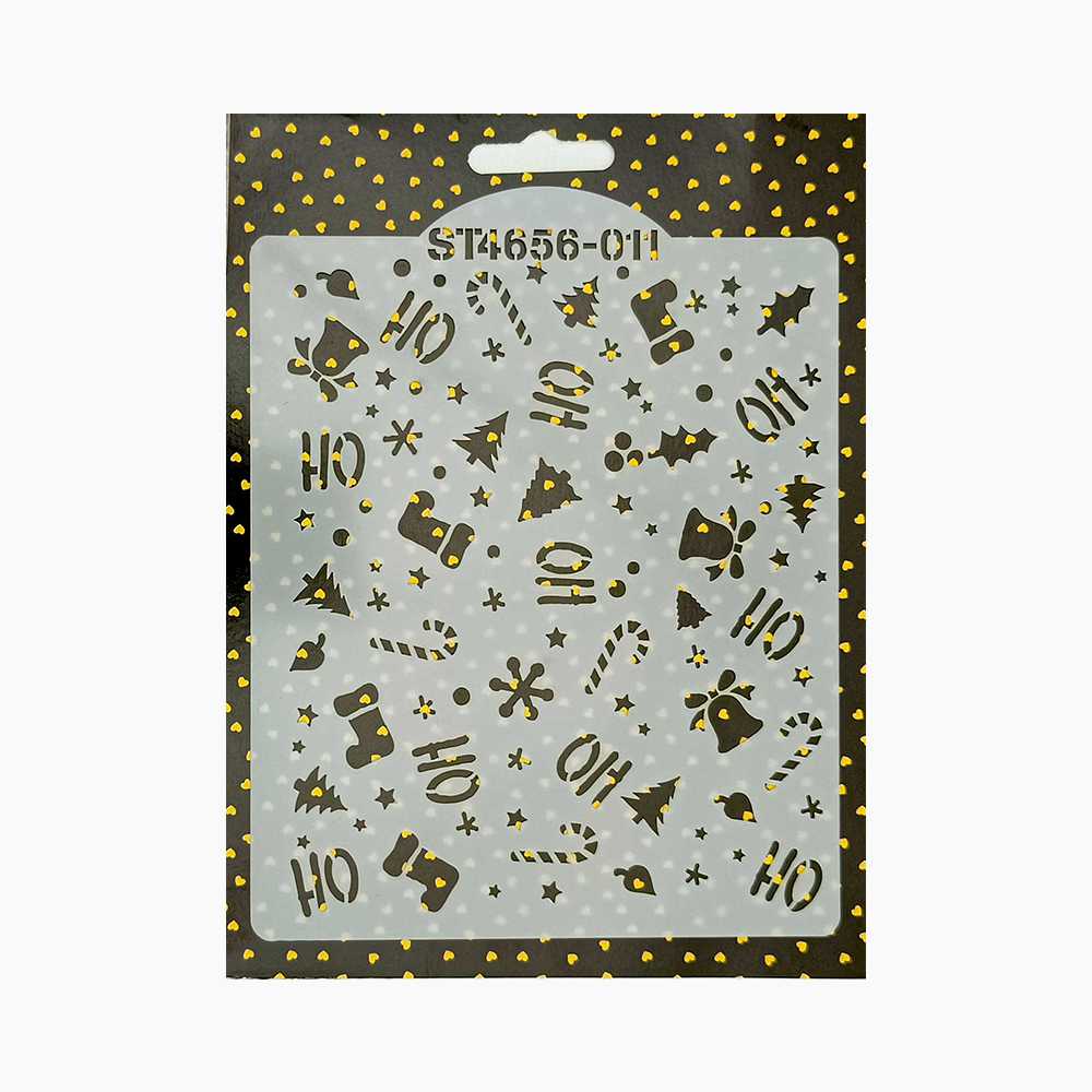 Christmas bells Stencil Design Size – 4.5 x 5.5 inches ~ Pack of 1, Sku - SL11168