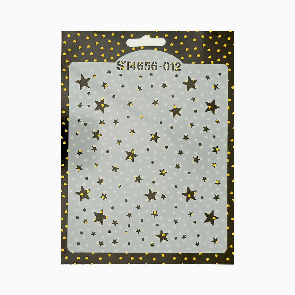 Stars Stencil Design Size – 4.5 x 5.5 inches ~ Pack of 1, Sku - SL11169