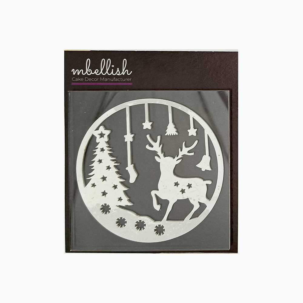 Merry Christmas Globe Acrylic Stamp, Size - 3", Pack of 1, Sku - SP11115