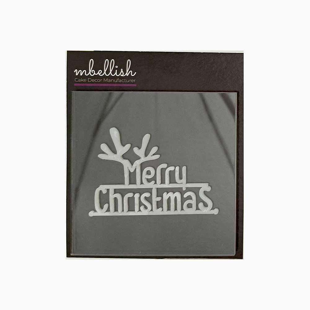 Merry Christmas Acrylic Stamp, Size - 3", Pack of 1, Sku - SP11117